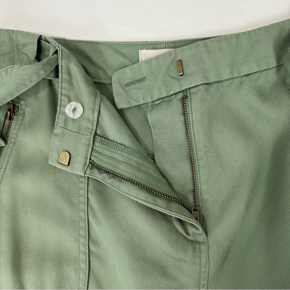 LOFT Outlet Size 8 Skirt Size Zips Tie Green Olive - Picture 3 of 8